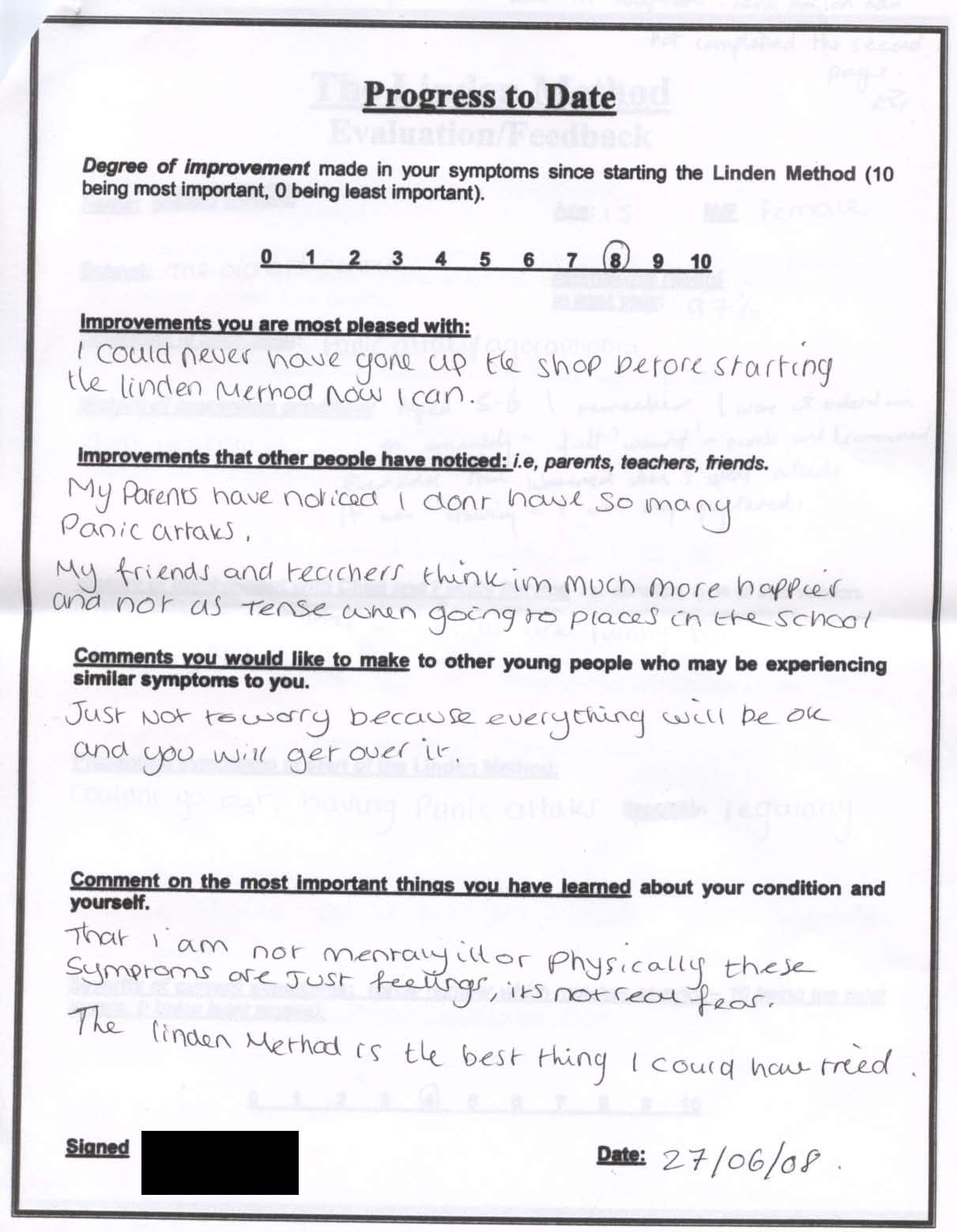 Client testimonial