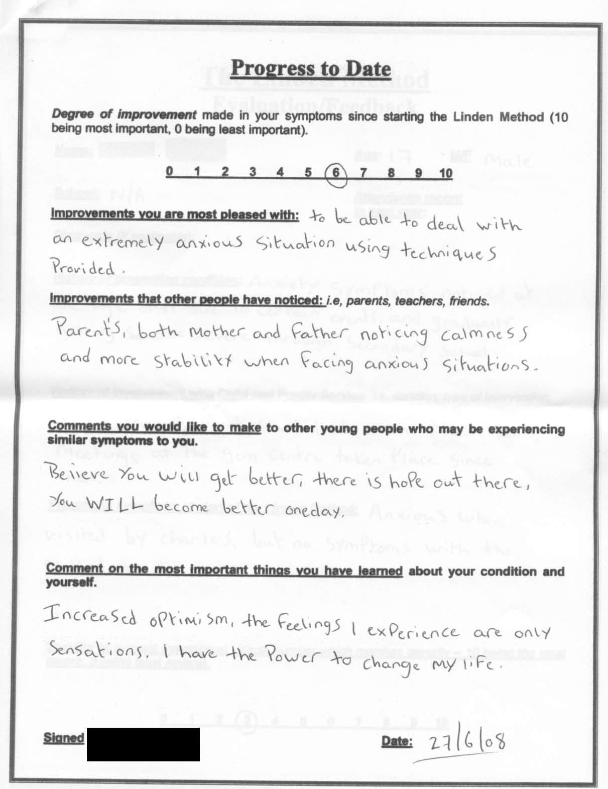 Client testimonial