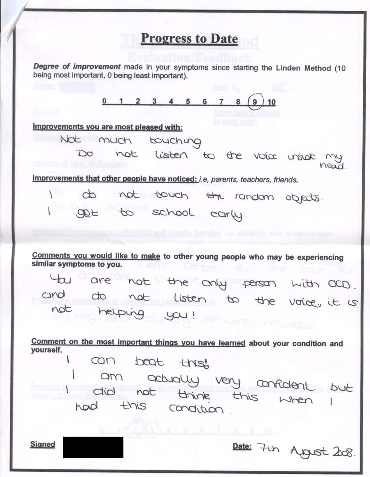 Client testimonial