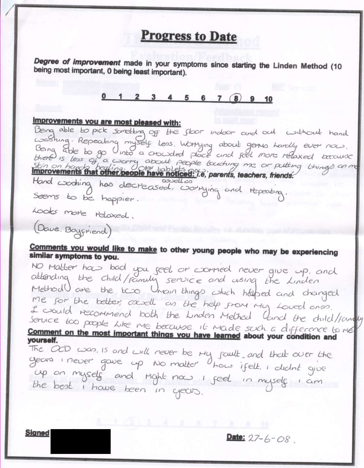 Client testimonial